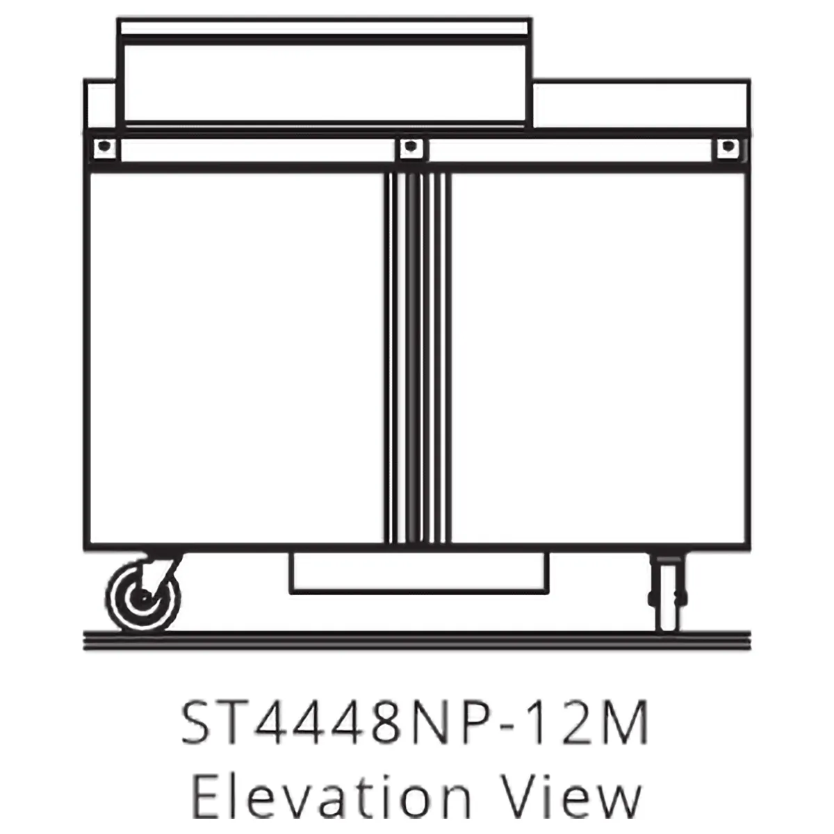 Delfield ST4448NP-12M 48" 2-Door Mega Top Sandwich and Salad Prep Table, 12 Pans
