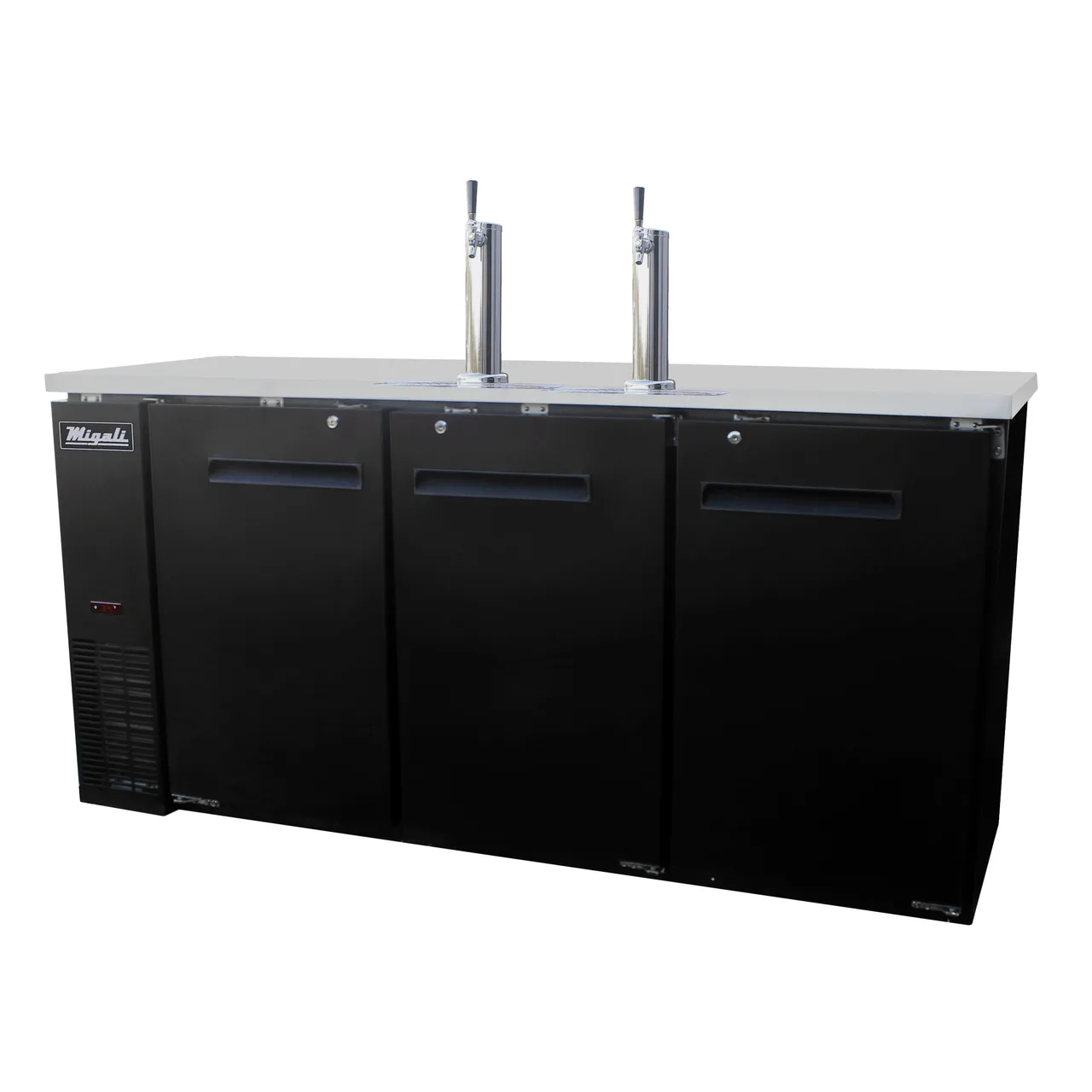 Migali C-DD72-3-HC 72" 2 Columnss Draft Beer Cooler, 3 Keg, 19.6 cu. ft.