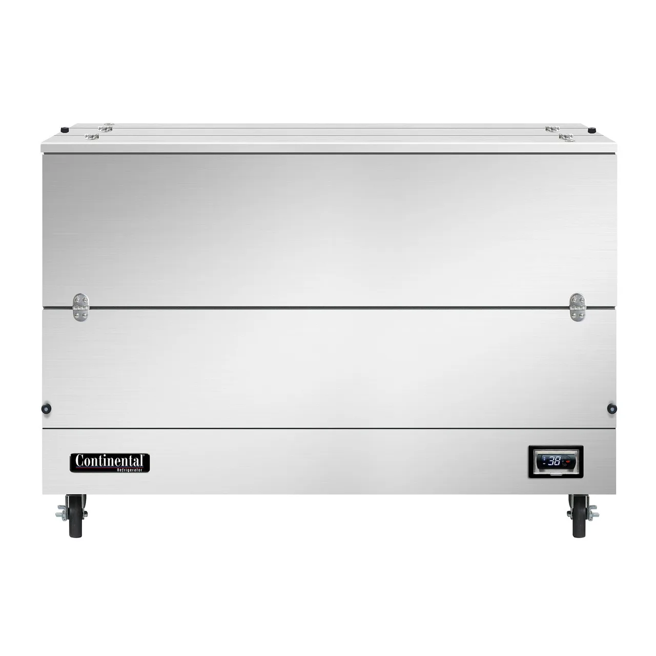 Continental Refrigerator MC5NSSDCW 58" Dual Sided Milk Cooler, Cold Wall, 16 Crates Capacity