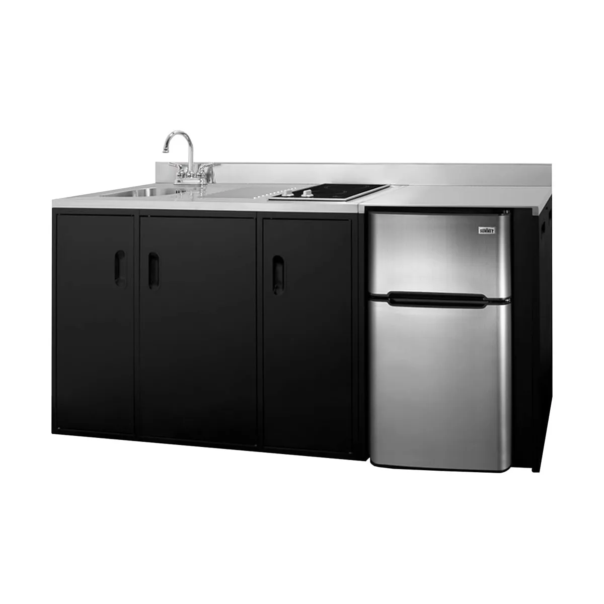 Summit CK72ADASINKL All-In-One Kitchenette, 71.75"W X 23.75"D X 34"H