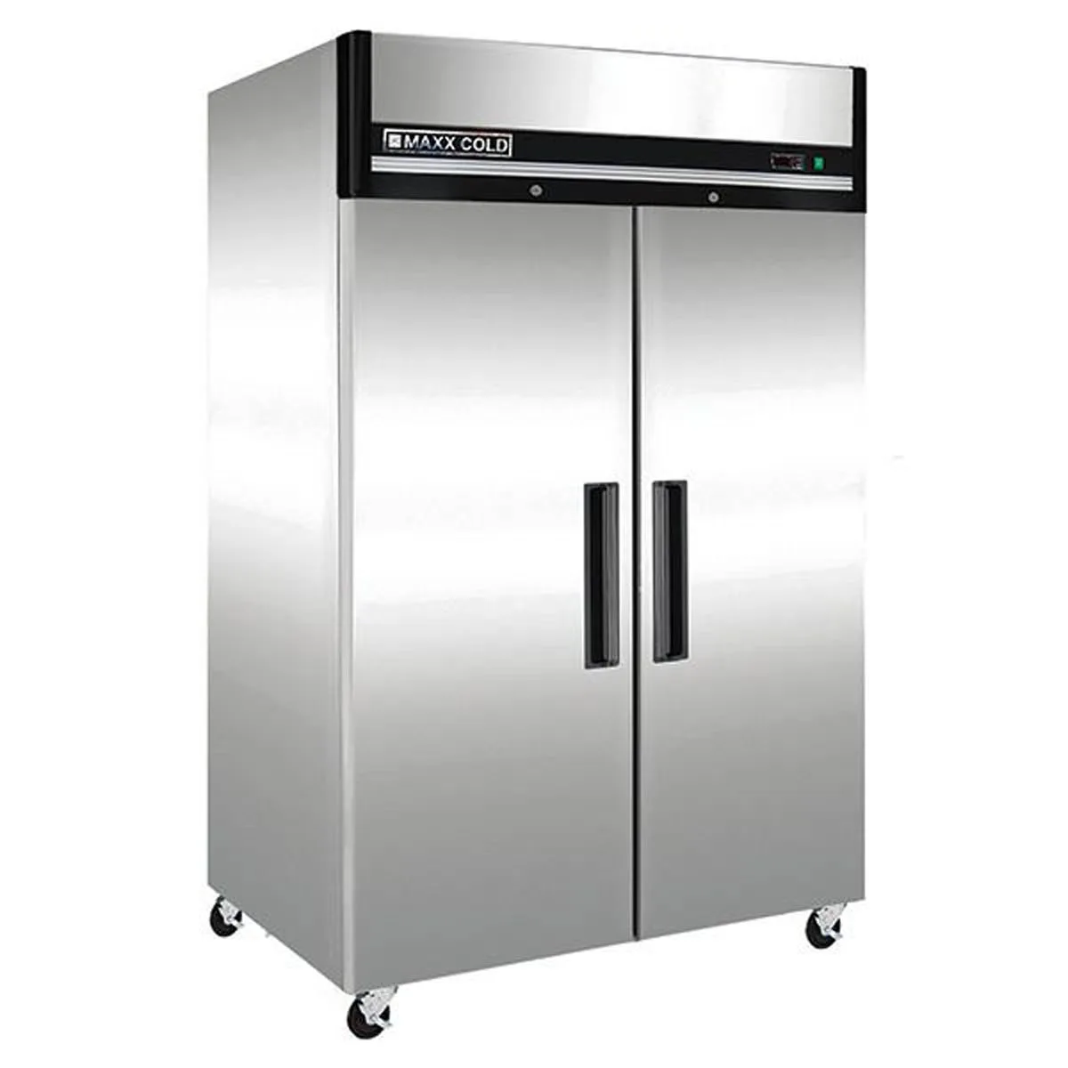 Maxx Cold MXCF-49FDHC 53.90" 2-Section Reach-In Freezer w/ 2 Solid Doors, Top Mount, 49 cu. ft., Stainless Steel