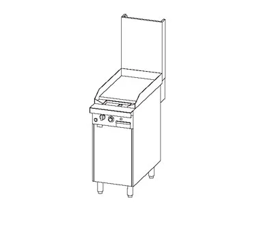 Southbend P16C-G Gas 16"-17" Heavy Duty Range w/ 16" Griddle, (1) Cabinet Base, 40.000 BTU