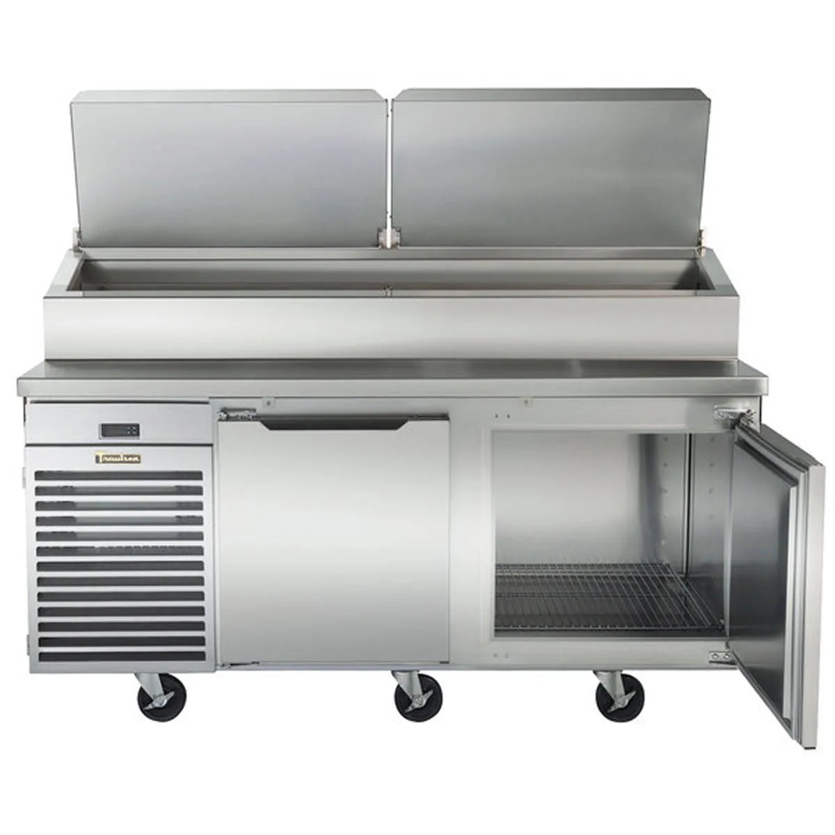 Traulsen TS072HT 72" 2-Section Refrigerated Pizza Prep Table w/ 2 Doors, (10) 1/3 Pans