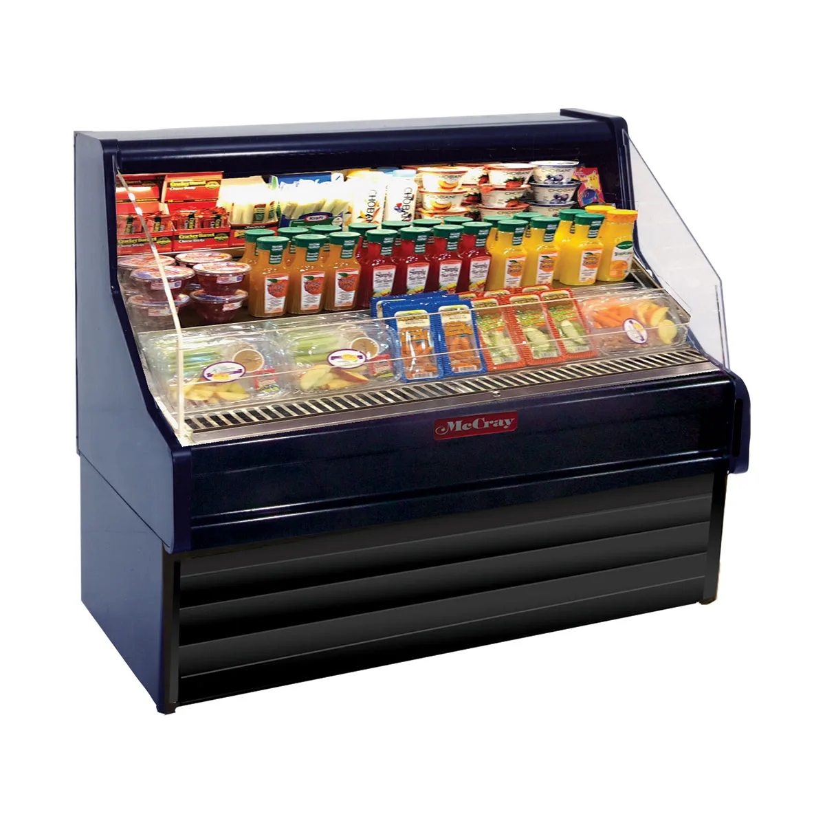 Howard-McCray SC-OS35E-5-B 63" Horizontal Impluse Open Merchandiser in Black, Self-Contained