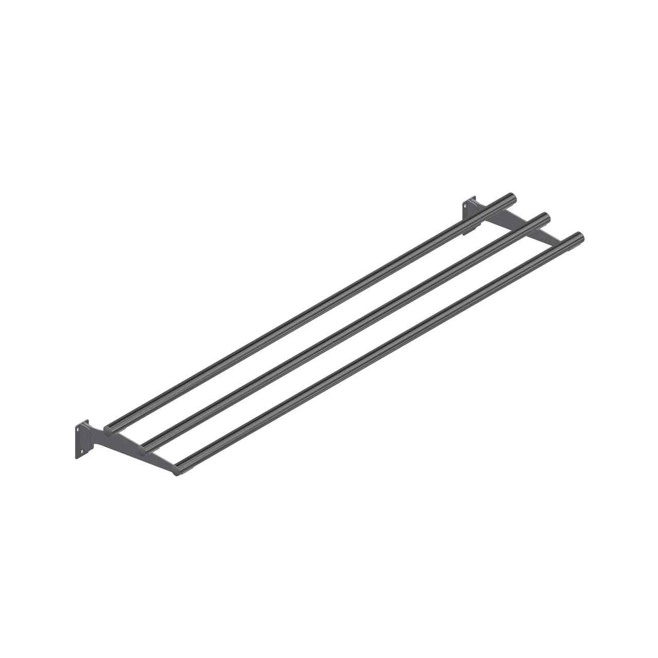 John Boos TS-T144-D Tray Slide, Drop Down Design, 3-Bar Tubular, 144"W X 12"D