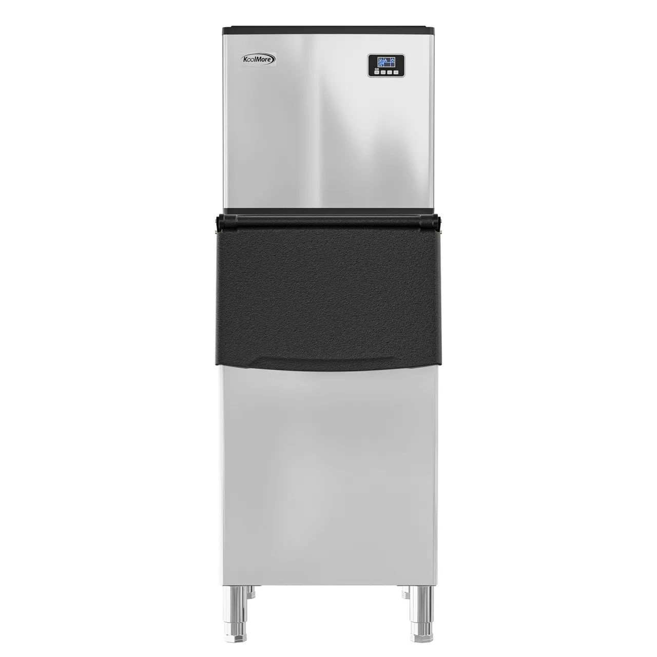 Koolmore KM-CIM-400 Full Cube Ice Maker, 25" Wide, 420 lb/24 hr, 200 lb Bin, R290, Steel Interior