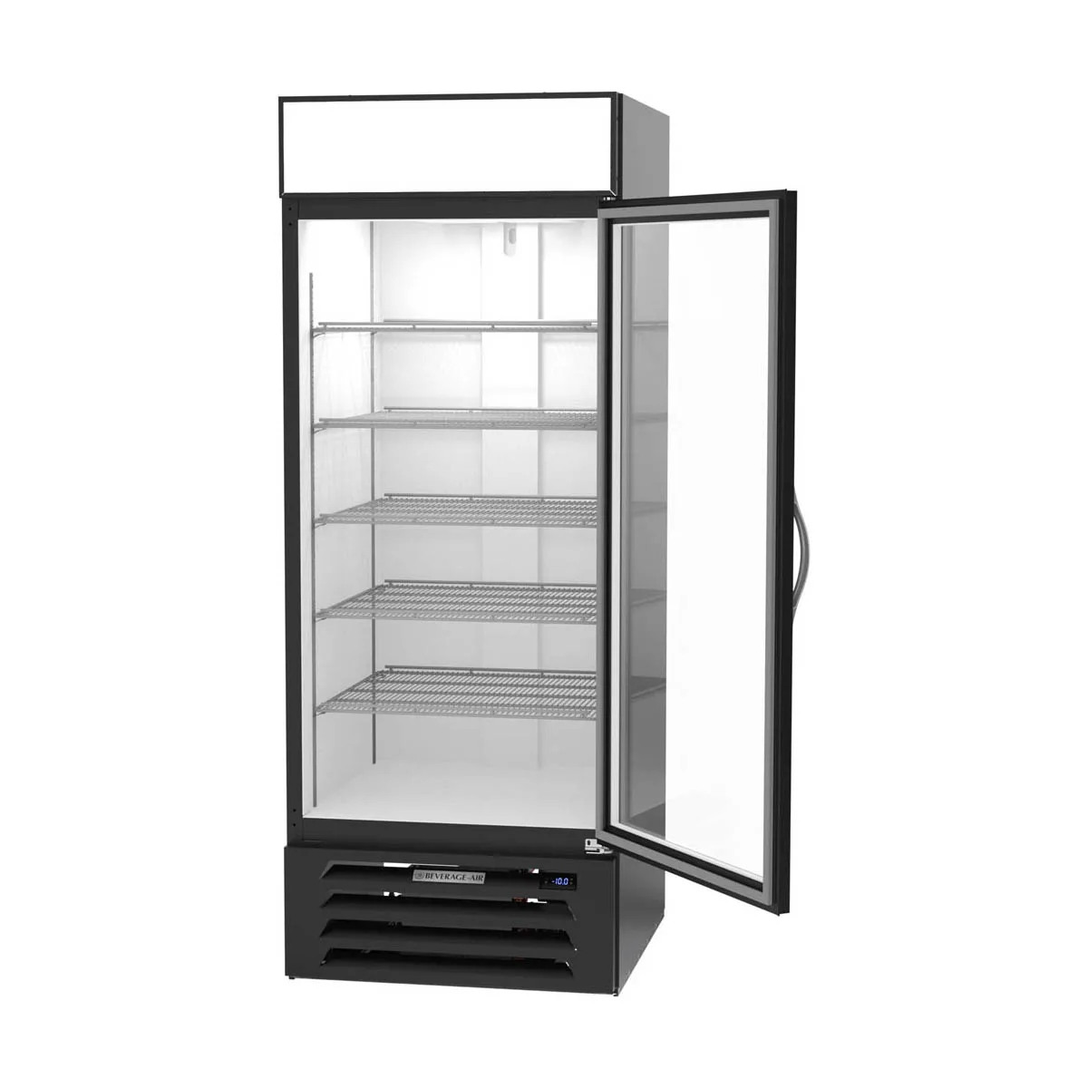 Beverage Air MMR27HC-1-B 30" One Glass Door Merchandiser Refrigerator in Black, 25.88 cu. ft.