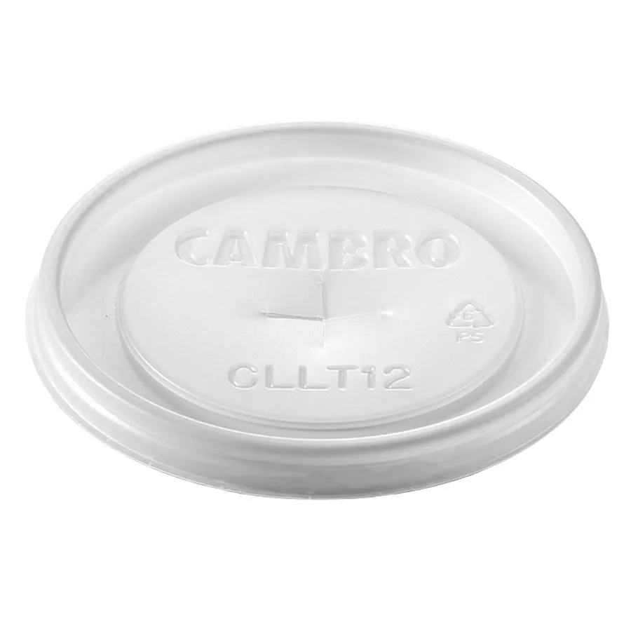 Cambro CLLT12190 CamLid® Lids, Translucent, Fits Laguna® Tumbler #LT12, Made in USA - 1000/Case