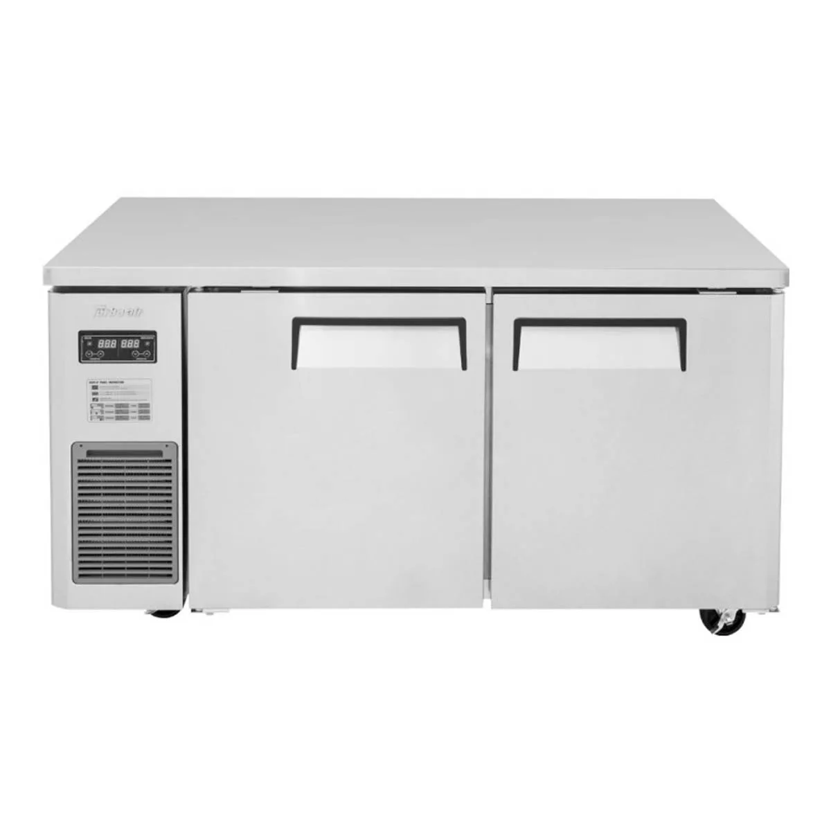 Turbo Air JURF-60-N 59" 2-Door Undercounter Refrigerator Freezer, R 6.28 - F 6.89 cu. ft. - Dual Temp