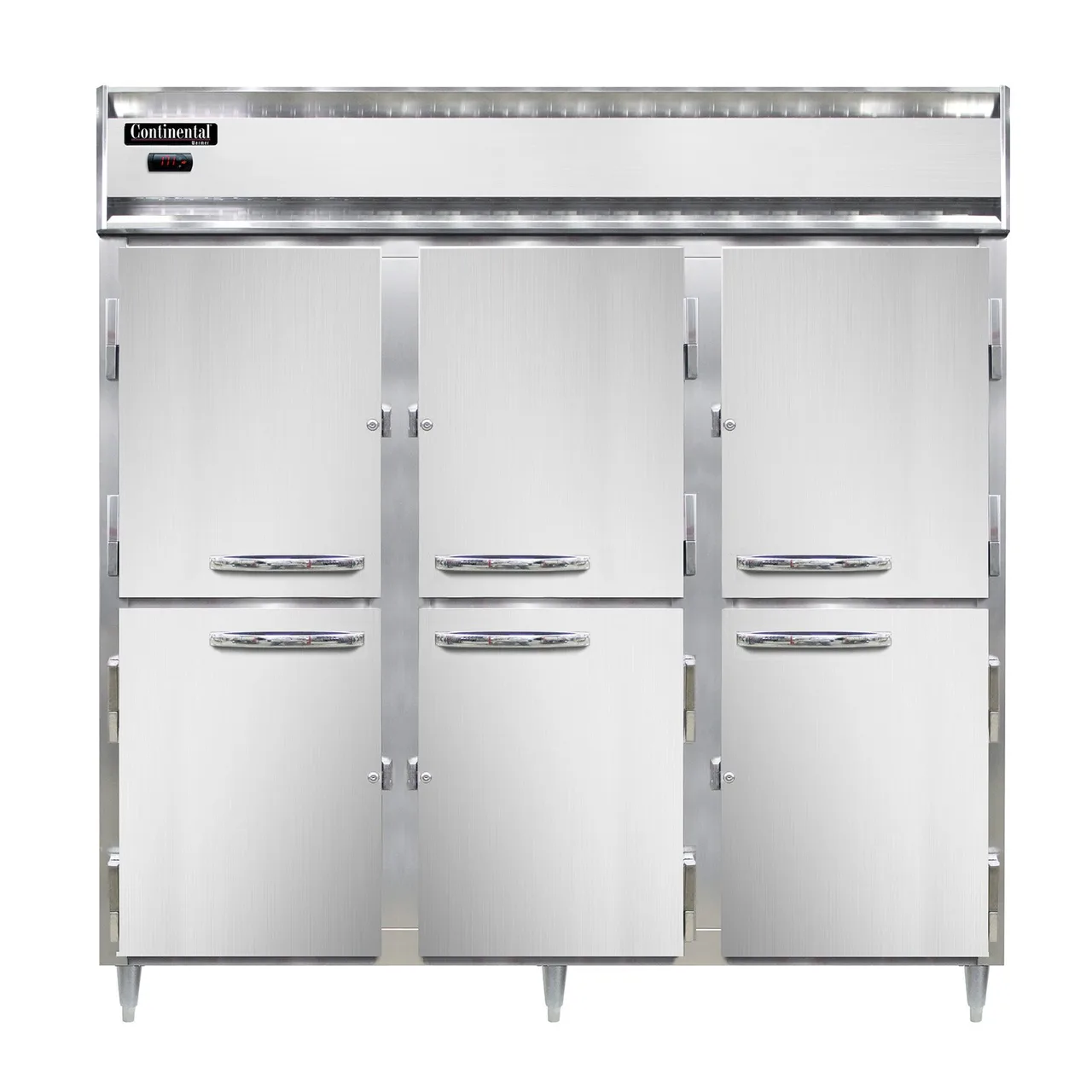 Continental Refrigerator DL3W-SS-HD 3-Section "Heated Holding Cabinet", 72 cu. ft., 3-Door, Solid Doors, Stainless Steel