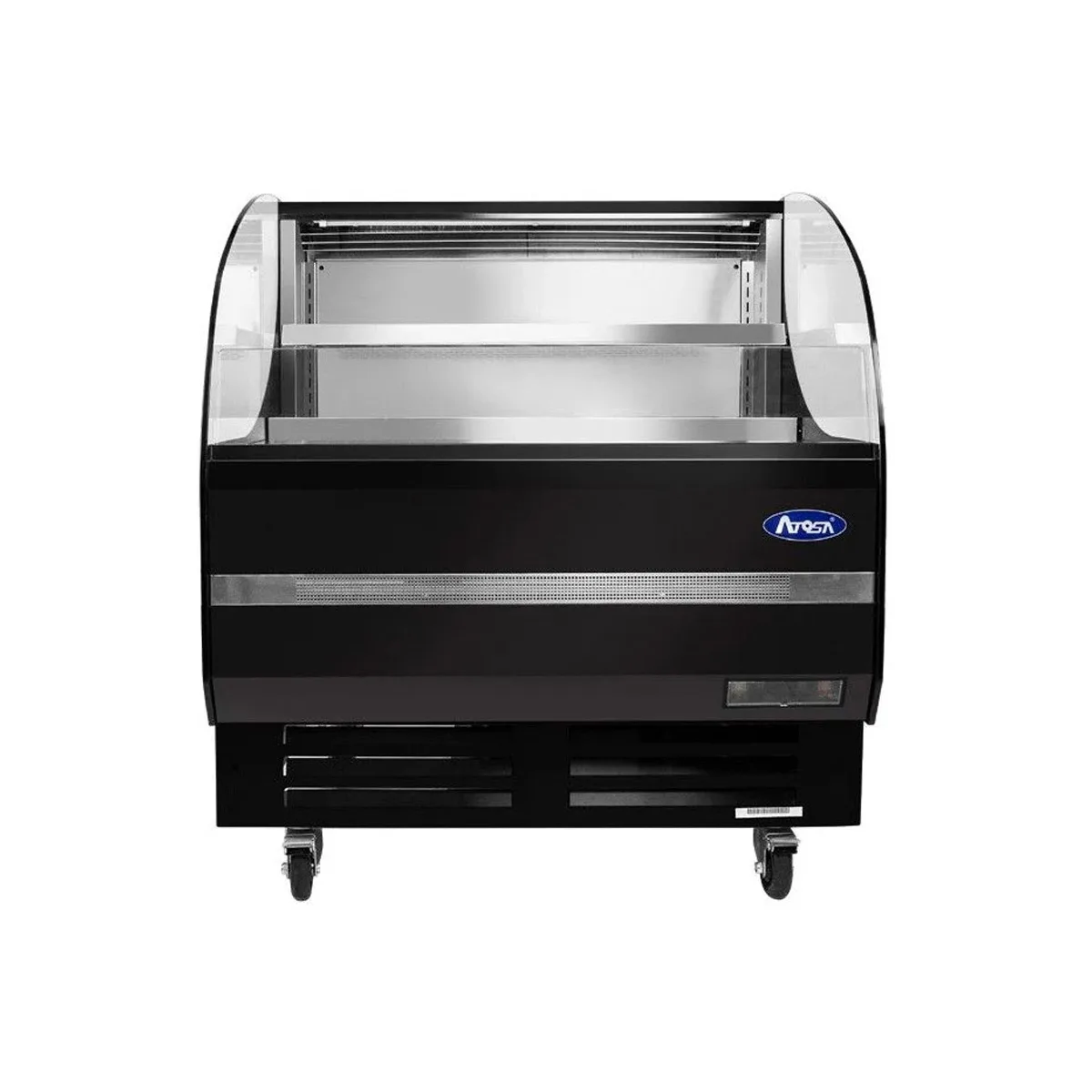 Atosa USA ATHOM-39 38" Black Open Air Merchandiser w/ Glass Side, 6.18 cu. ft.