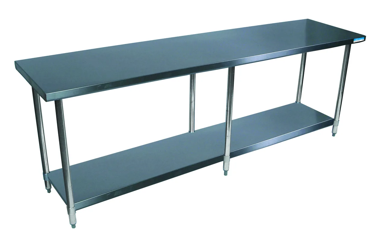 BK Resources SVT-1884 Work Table with Undershelf, 84"W X 18"D X 34-3/4"H