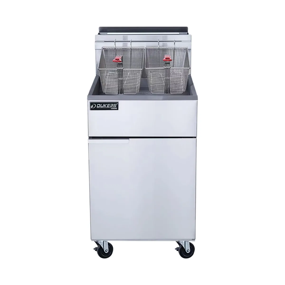 Dukers Appliance Co DCF5-NG Full Pot Floor Model Gas Fryer w/ 70-lb Capacity, 150.000 BTU