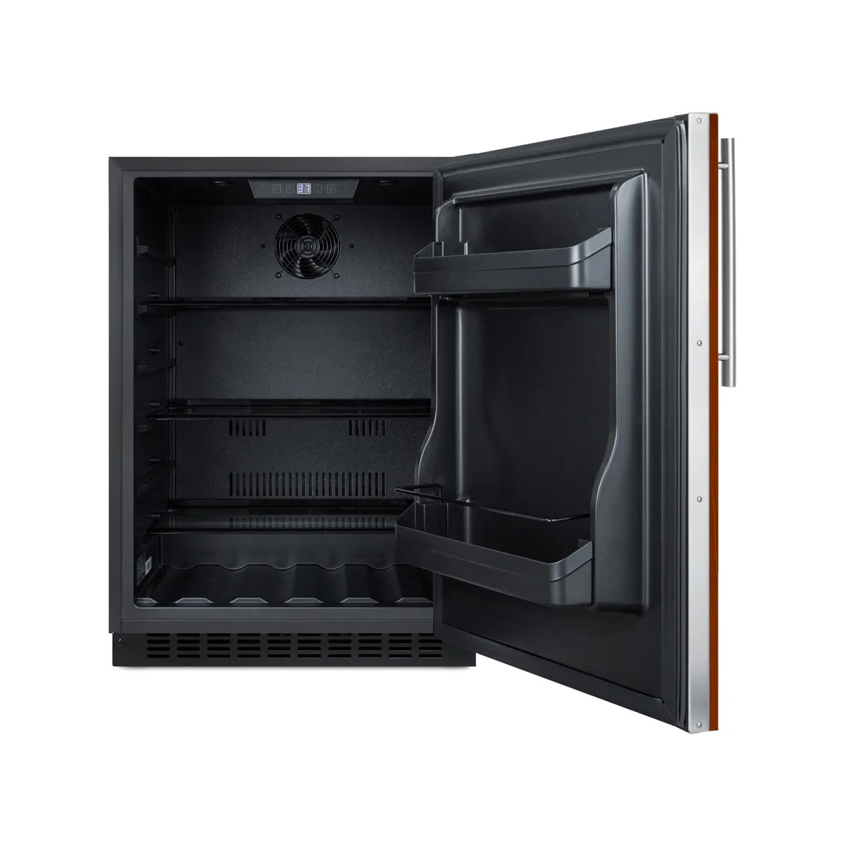 Summit AL54IF 24" Built-in Undercounter Refrigerator in Black, Panel Ready Door, 4.8 cu. ft.