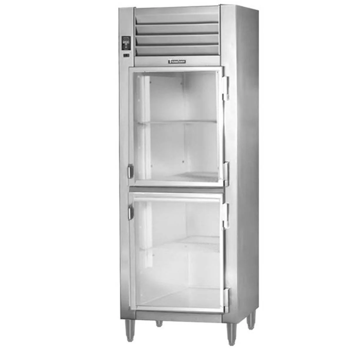 Traulsen AHT132NPUT-HHG 26" 1-Section Pass-Thru Refrigerator w/ 4 Half Glass Doors, Top Mount, 23.4 cu. ft.