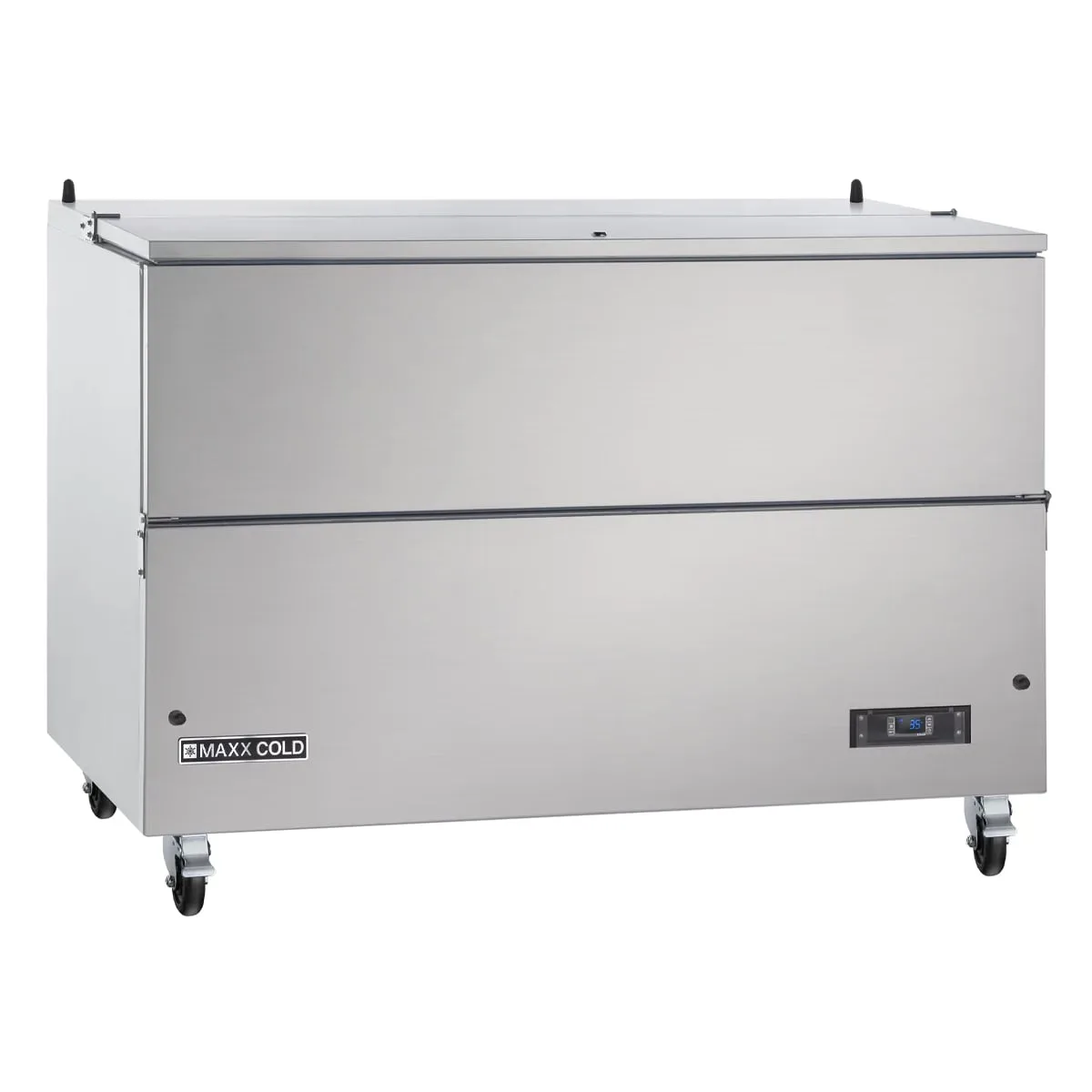 Maxx Cold MXMC58HC 58" Single Sided Milk Cooler, Cold Wall, 16 Crates Capacity