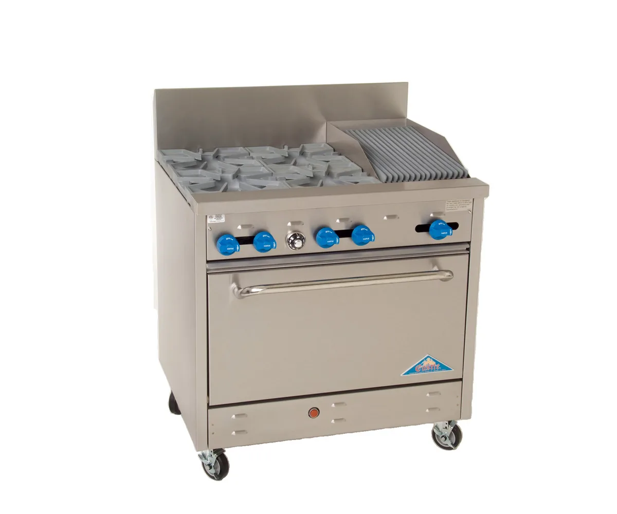 Comstock-Castle F330-1RB 36" Gas Range w/ (4) Burners, 12" Charbroiler, (1) Standard Oven, 168.000 BTU