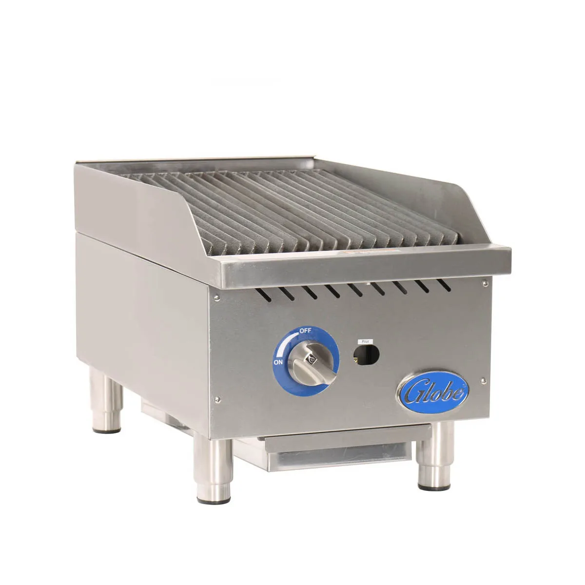 Globe GCB15G-SR 15" Countertop Gas Charbroiler w/ Stainless Steel Radiant, (1) Burner, 40.000 BTU