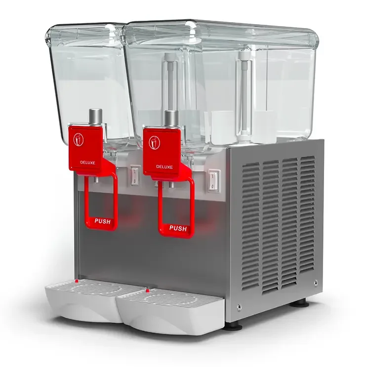 Omcan USA 49088 Beverage Dispenser with Double Bowls / Paddle Type - 5.3 Gal (each) - 270W