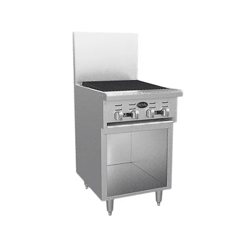 Royal Range of California RR-24RB-XB 24" Gas Restaurant Range w/ 24" Full Radiant Charbroiler, (1) Open Cabinet Base, 60.000 BTU