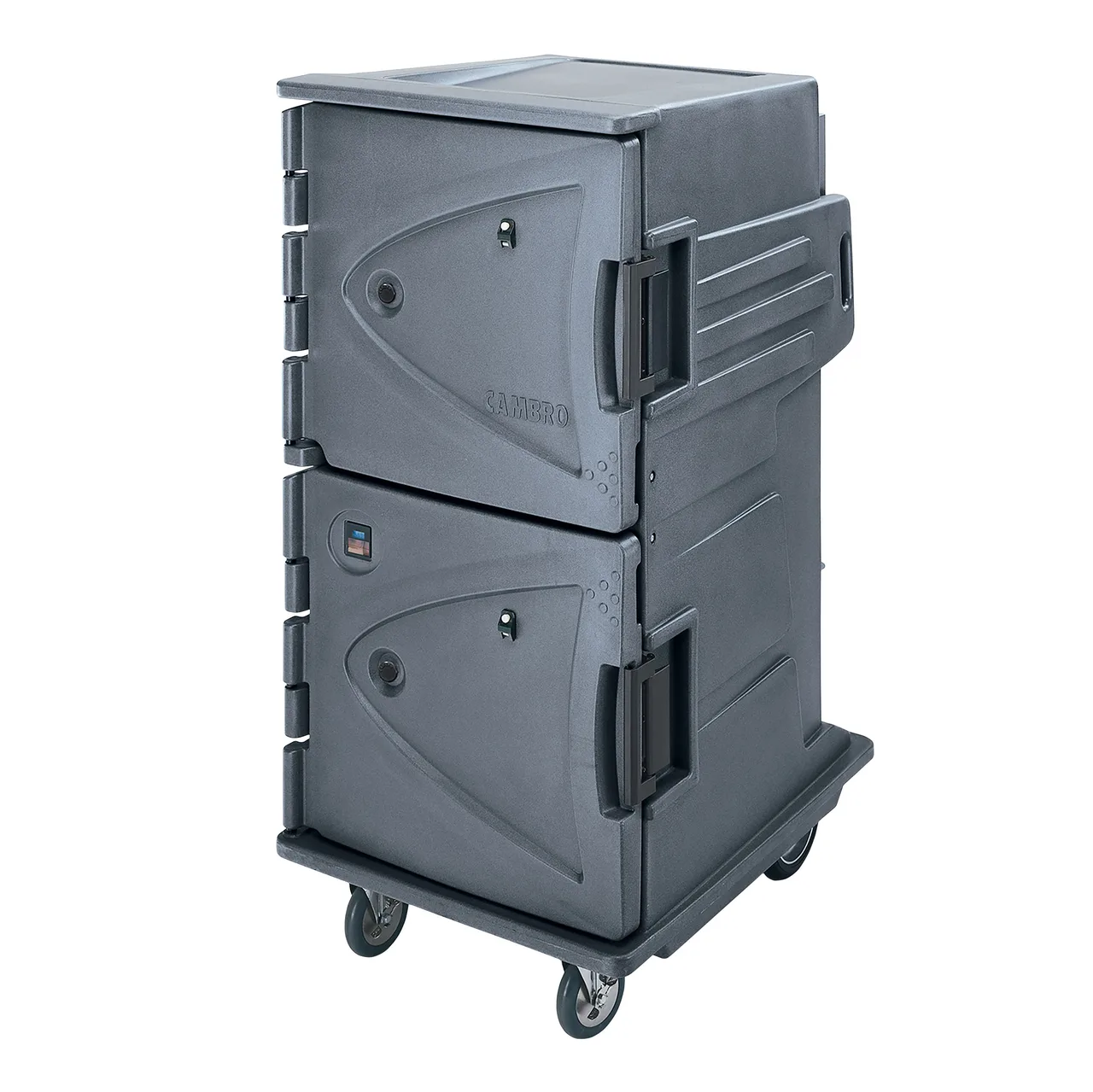 Cambro CMBHC1826TBF191 Camtherm Hot/Cold Cart, 30.5"W x 39"D x 64.4"H, 2-Compartment, Double Door, ENERGY STAR, 1570W, 110V