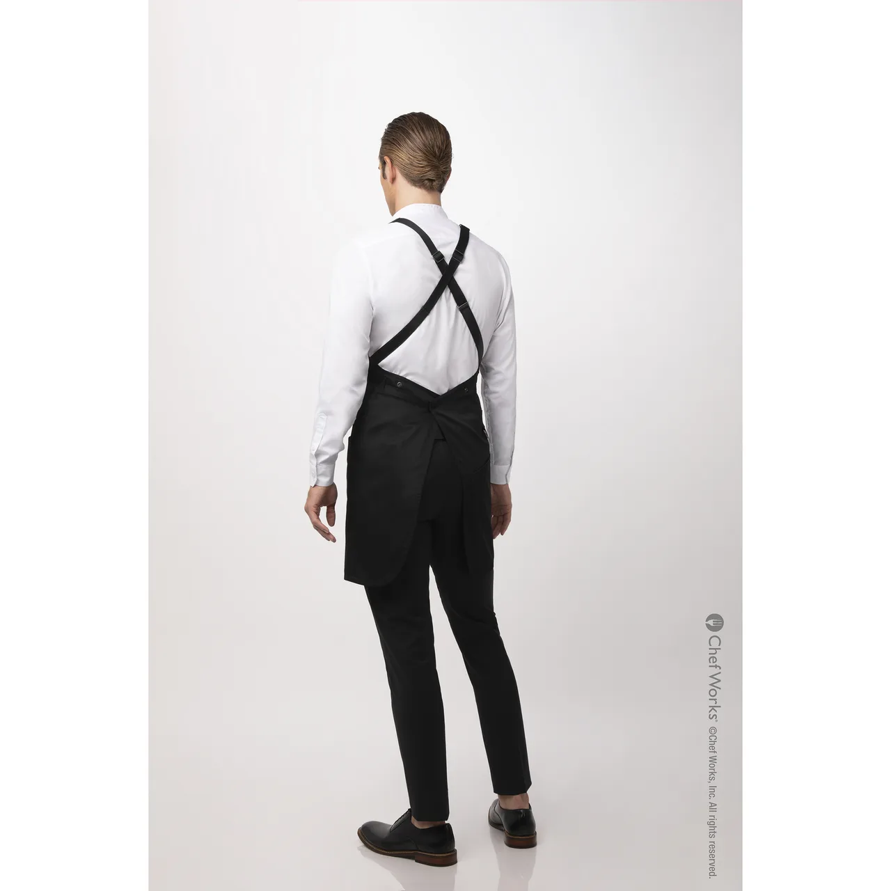 Chef Works ABN01-BLK-0 Largo Bib Apron, 31"L x 38"W, Adjustable Neck Strap, Black, Poly/Cotton