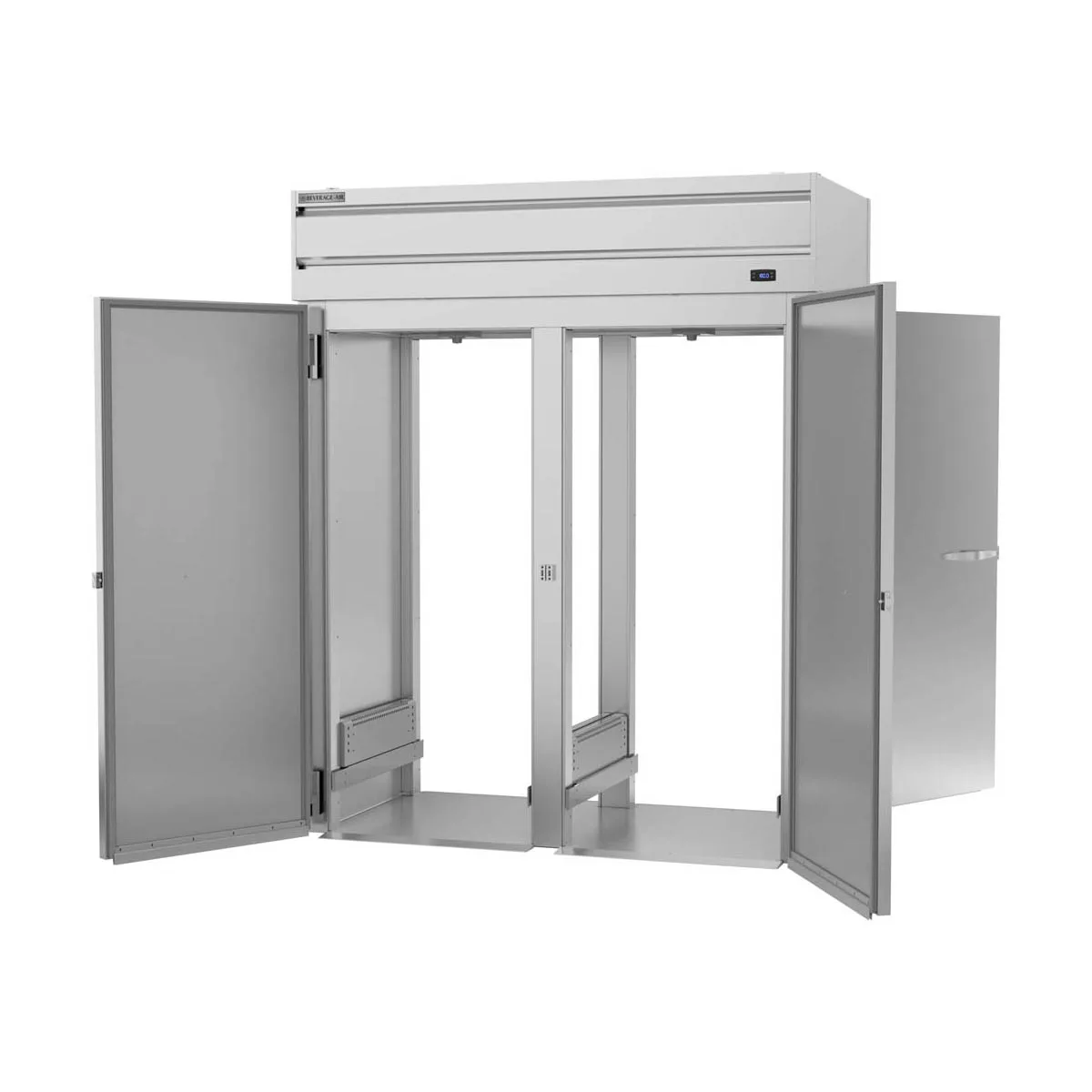 Beverage Air PHI2-1S 2-Section Roll-In Heated Holding Cabinet, 44.2 cu ft, Stainless Steel Exterior, Aluminum Interior, Solid Doors, Digital Thermometer
