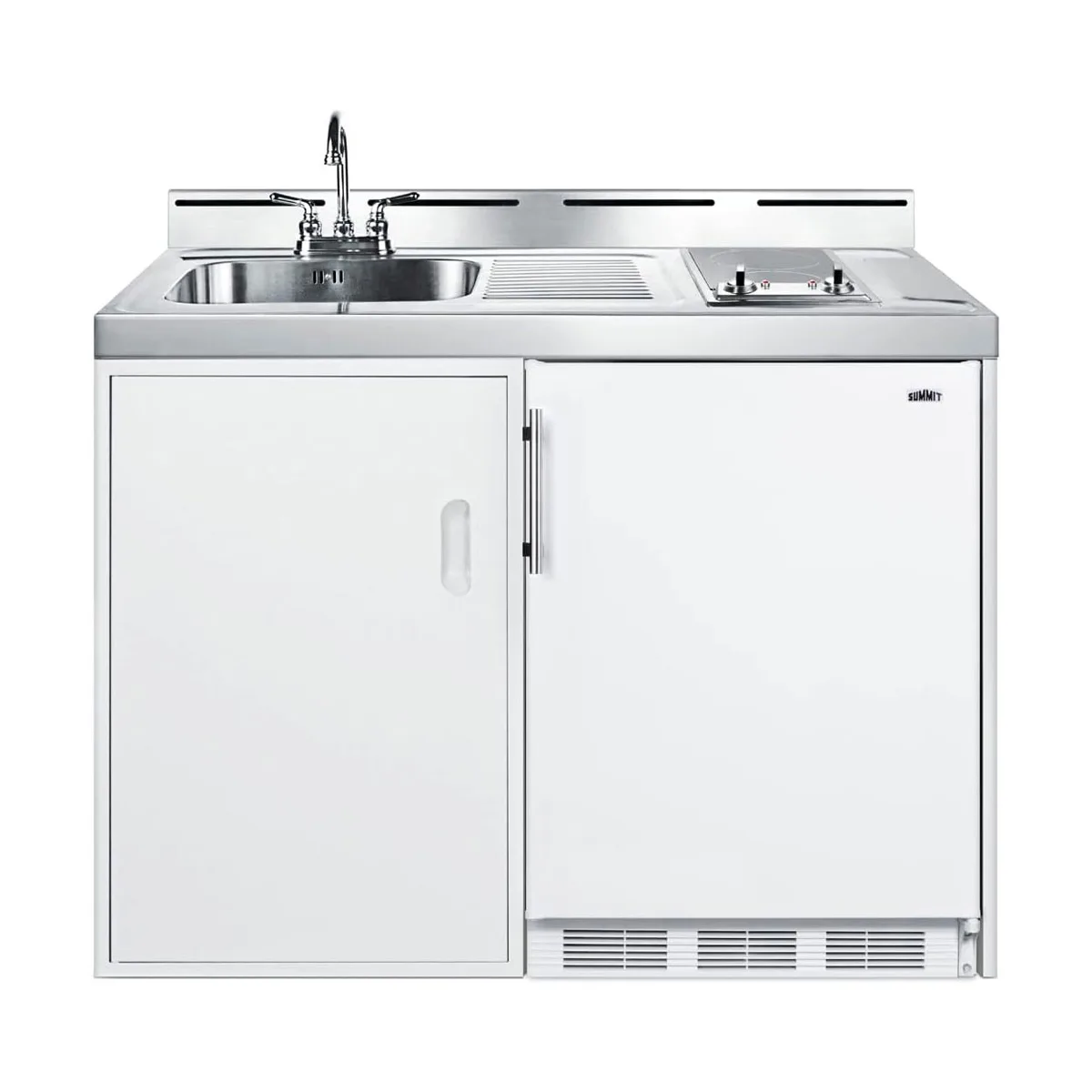 Summit C48ELGLASSPUMP All-In-One Kitchenette, No Plumbing Required