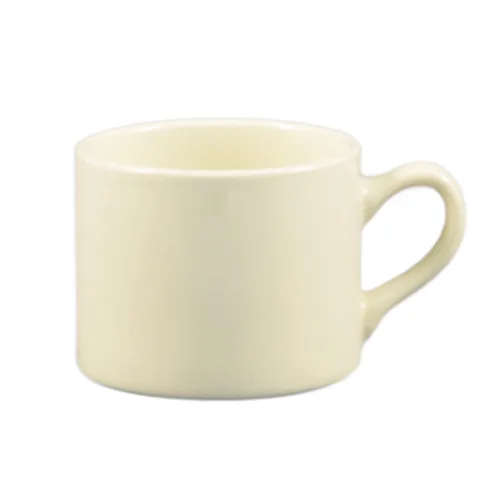 CAC China MUM-10 - 10 oz White Stoneware Mug, 3½" Dia x 3" H, Stackable, Microwave Safe - 1 Dozen