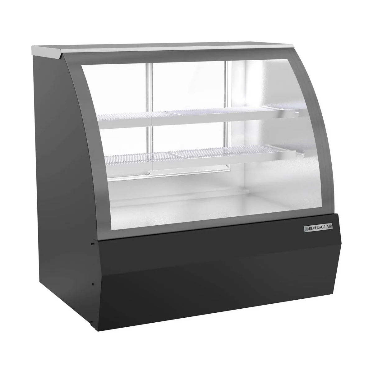 Beverage Air CDR4HC-1-B 49" Curved Glass Black Refrigerated Deli Display Case