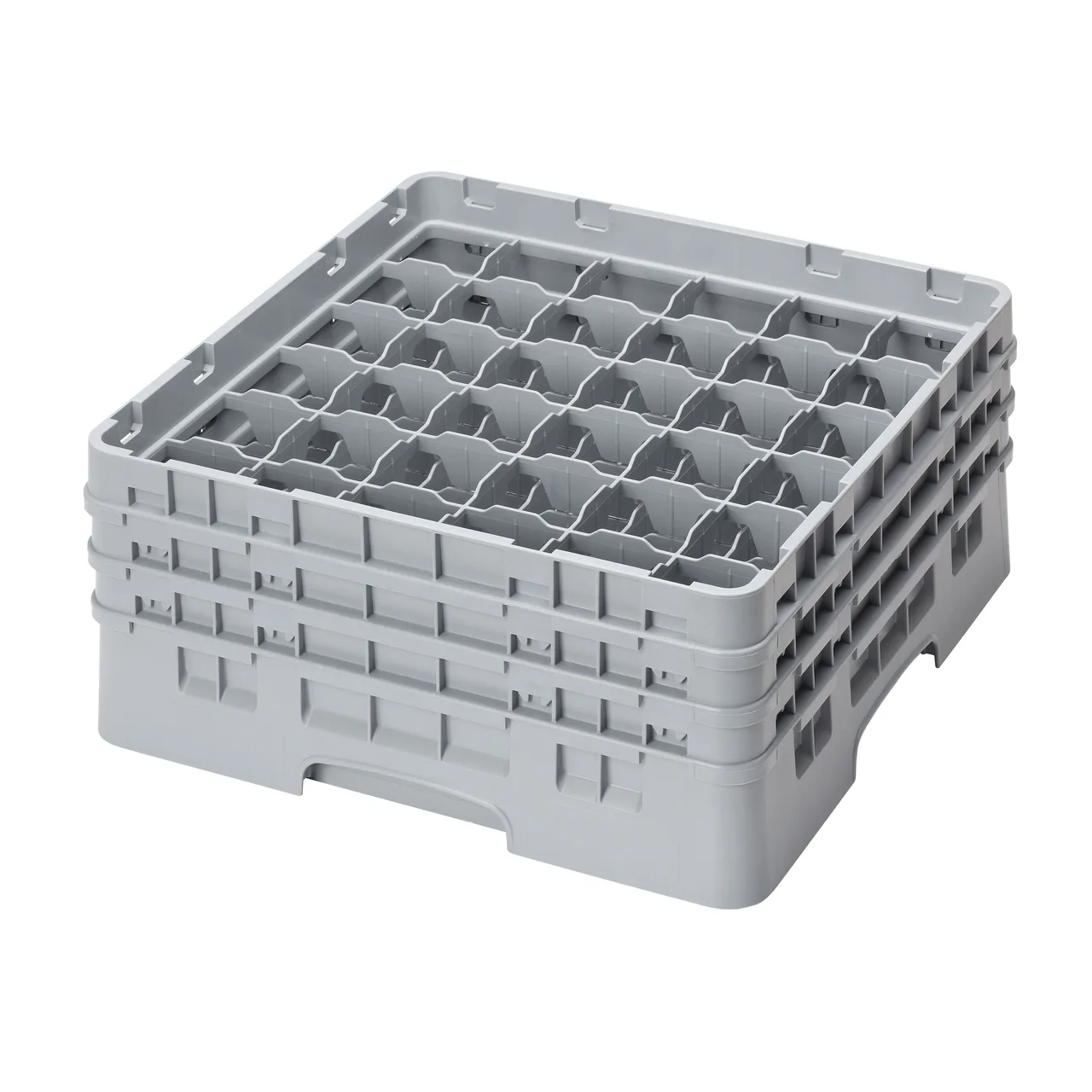 Cambro 36S638151 Camrack Glass Rack, Soft Gray, Full Size, 19-3/4" x 19-3/4", 36 Compartments