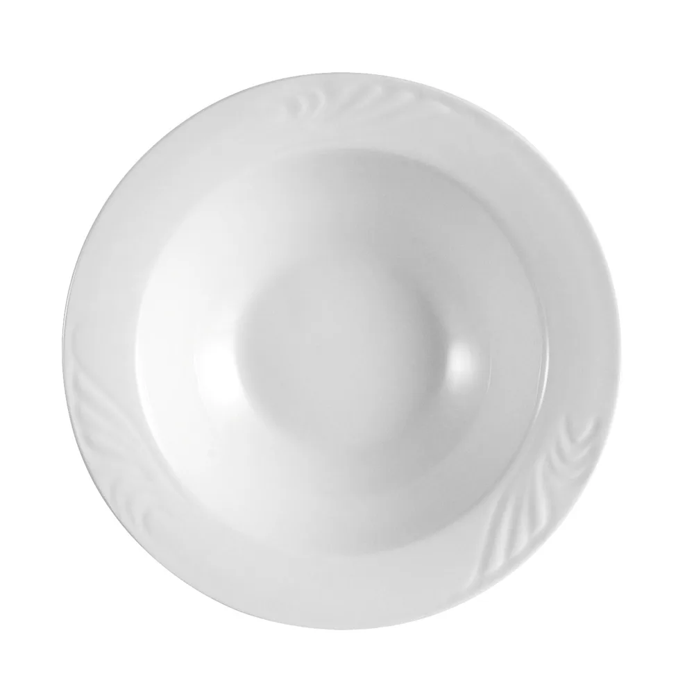 CAC China RSV-10 Grapefruit Porcelain Bowl, 11-1/2 oz., 6-1/2" dia. x 1-1/2" H White, Dishwasher - Dozen