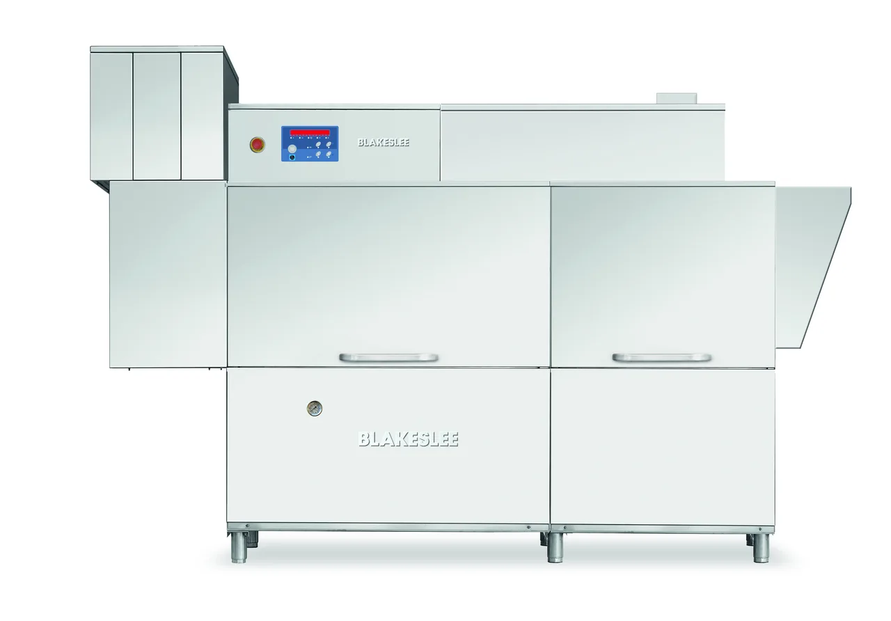 Blakeslee RC-86-3 HR+DR69 114" Conveyor Dishwasher, 340 RPH / 22.45‑Gal Steel Tank with Booster