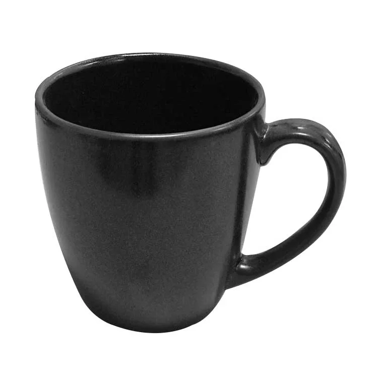GET PP1941526424 - 13 Oz Porcelain Mug, 5-1/8" Rolled Edge, Black Reactive Glaze - Dozen