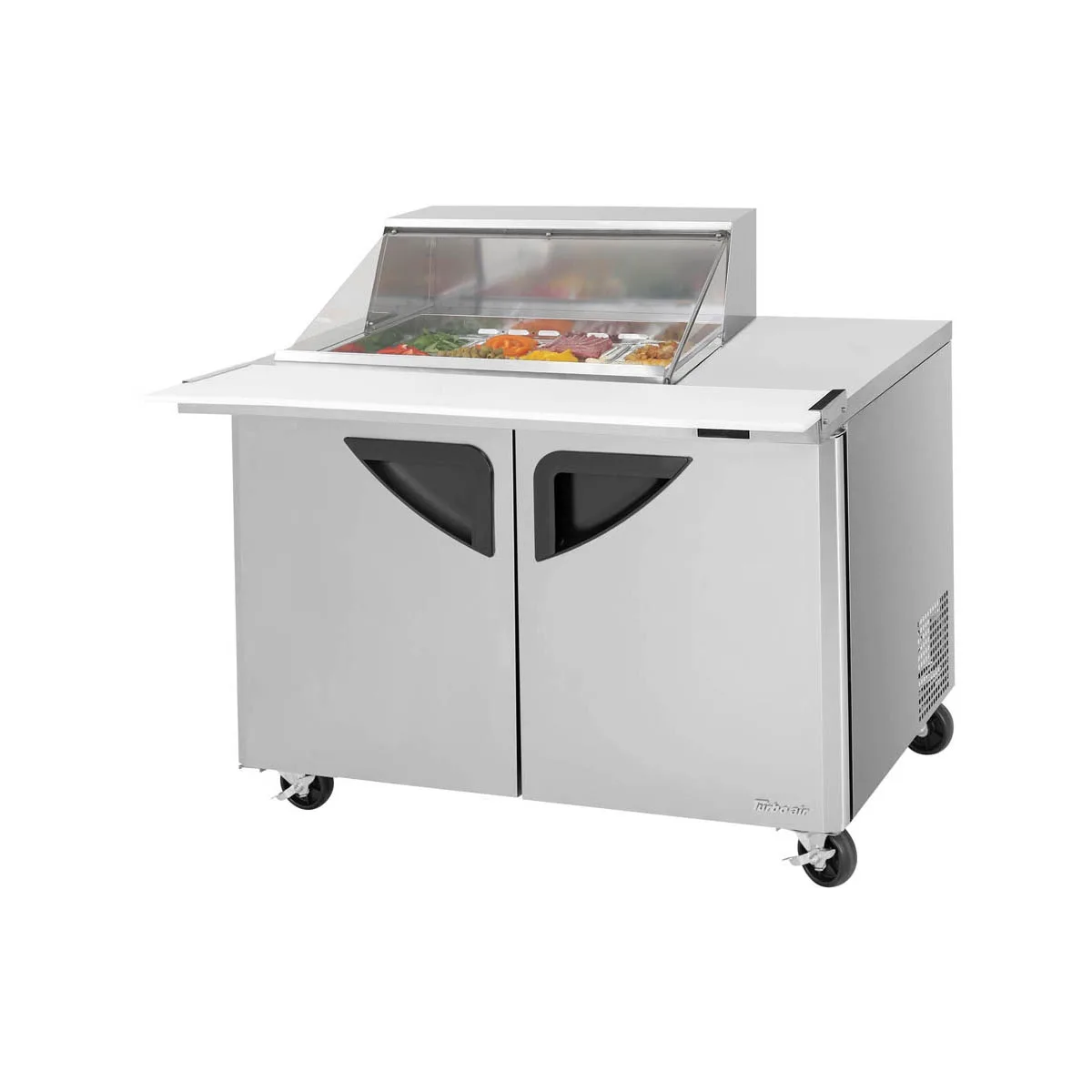 Turbo Air TST-48SD-12M-N-CL 48" Mega Top Sandwich/Salad Prep Table w/ 2 Doors, 12 Pans