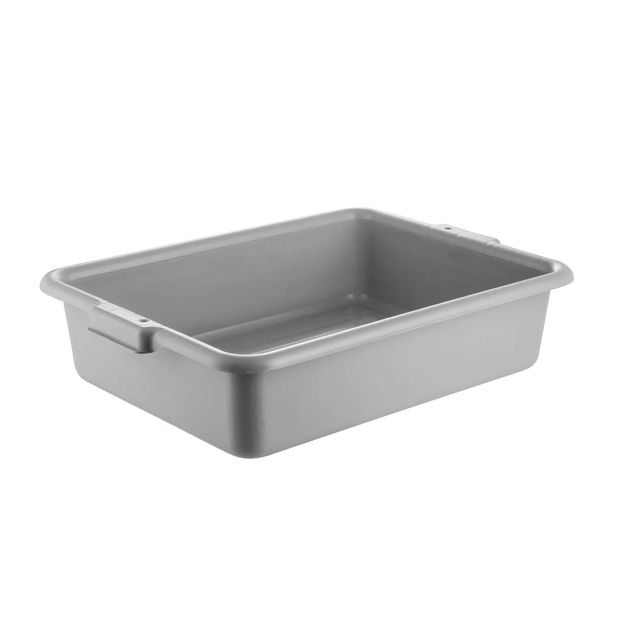 CAC China BTDB-5GY Bus Box, 22" L x 15-3/4" W x 5" H, Polypropylene, Gray, 1-Compartment, BPA Free