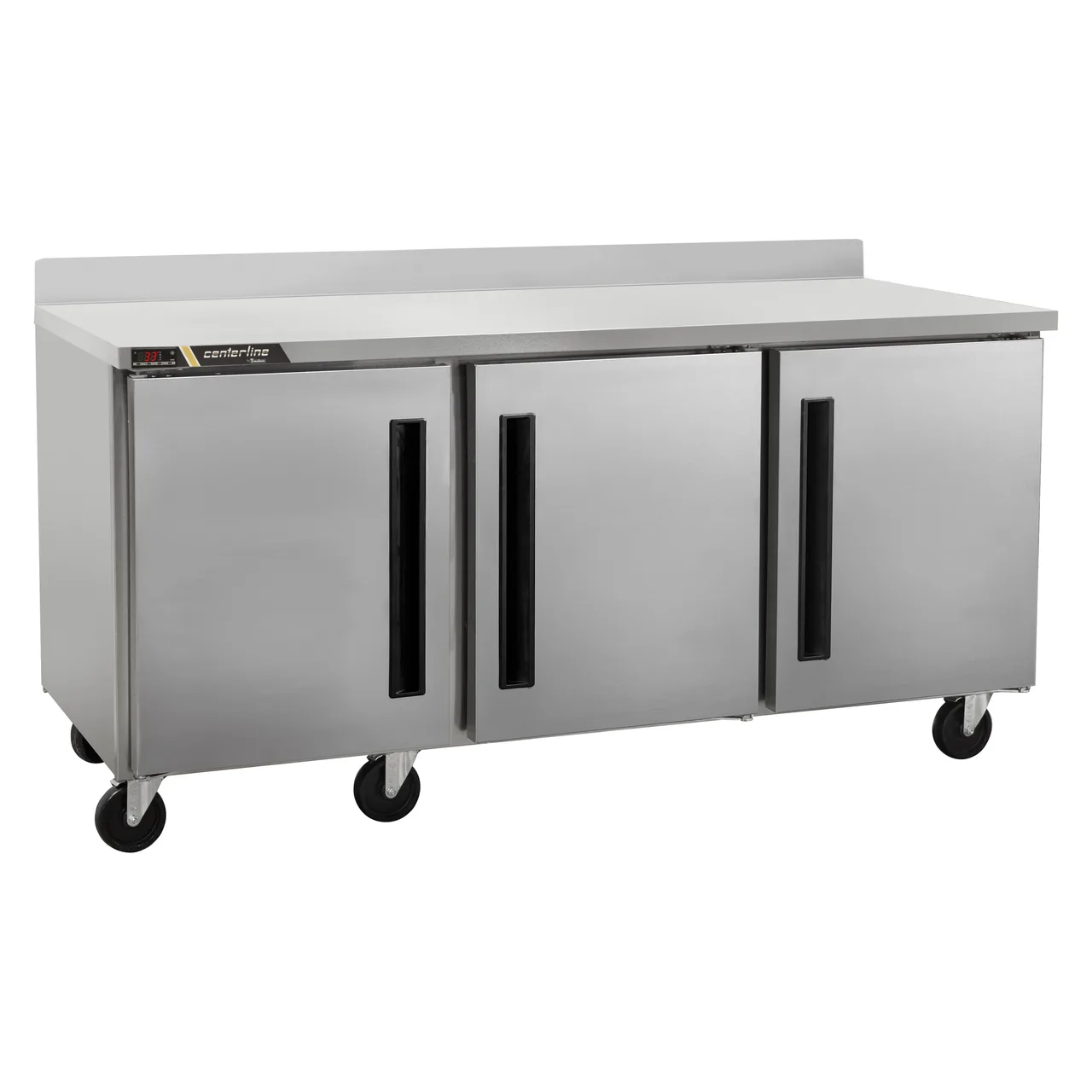 Traulsen C Series CLUC-72R-SD-WTLRR 72" 3-Section Worktop Refrigerator w/ 3 Doors