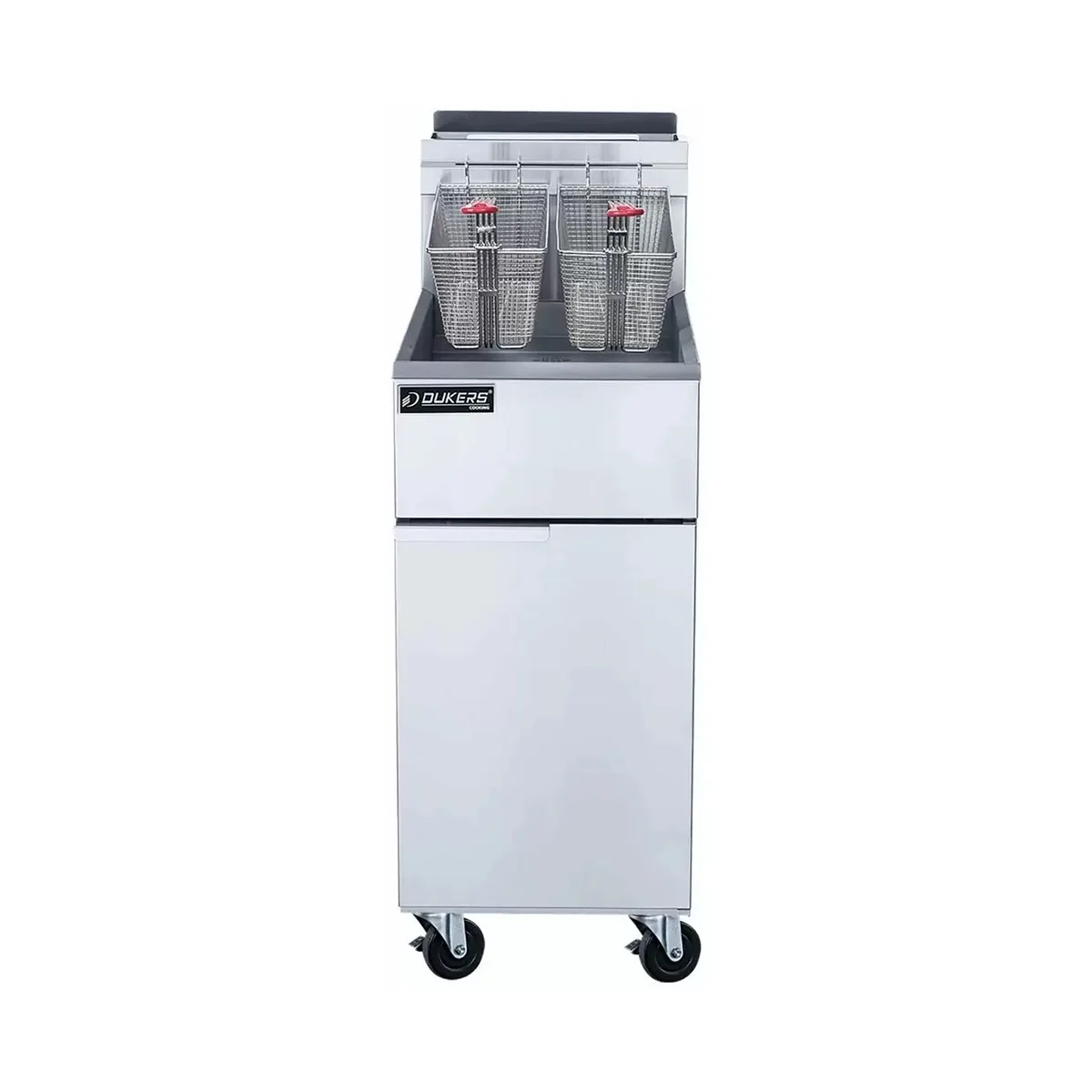 Dukers Appliance Co DCF4-LPG Full Pot Floor Model Gas Fryer w/ 50 Lb Capacity, 120.000 BTU