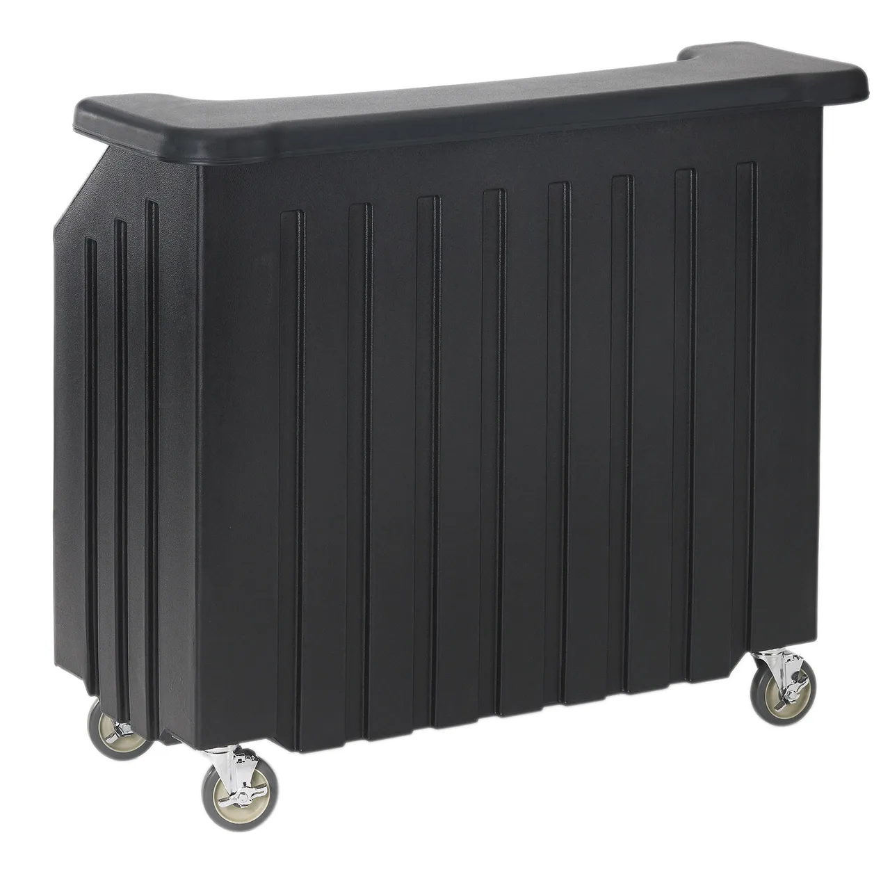 Cambro BAR540110 Cambar 80 lb. Ice Sink Black 5-Bottle Speed Rail Portable Bar