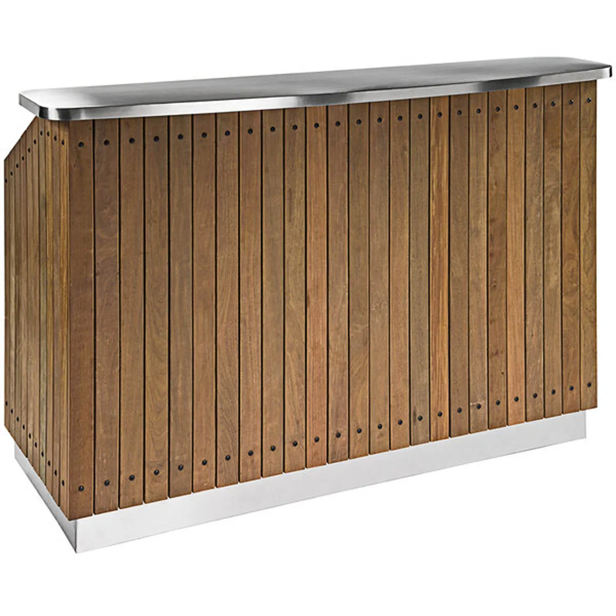 Lakeside 76512 Chalet 50 lb. Ice Bin (2) 7-Bottle Speed Rail-96" Portable Bar