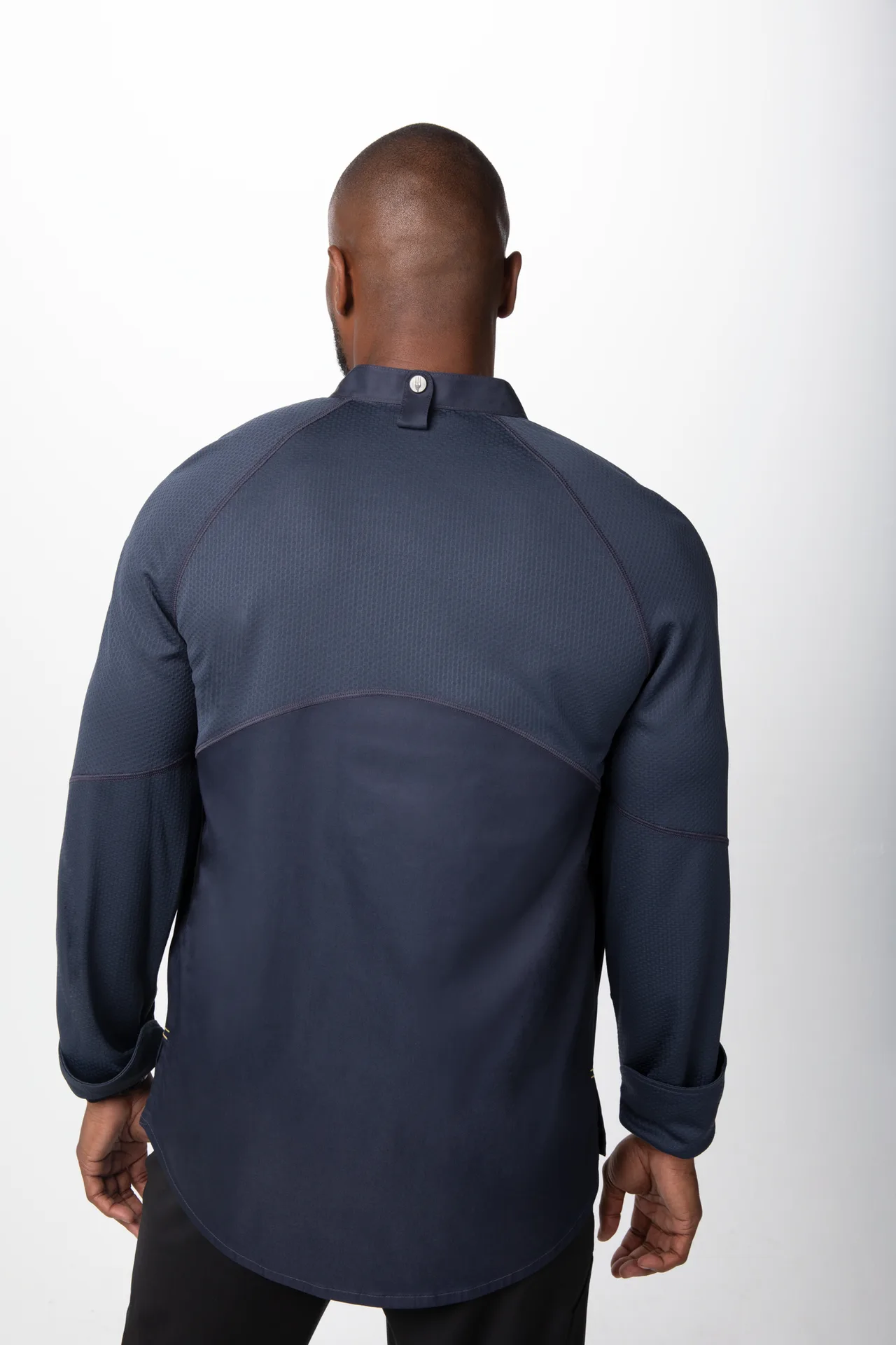 Chef Works CBZ02-GRY-S - Nepal Chef Coat, Sleeve, Zipper, Thermo Pocket, 62/38 PolyCotton Grey