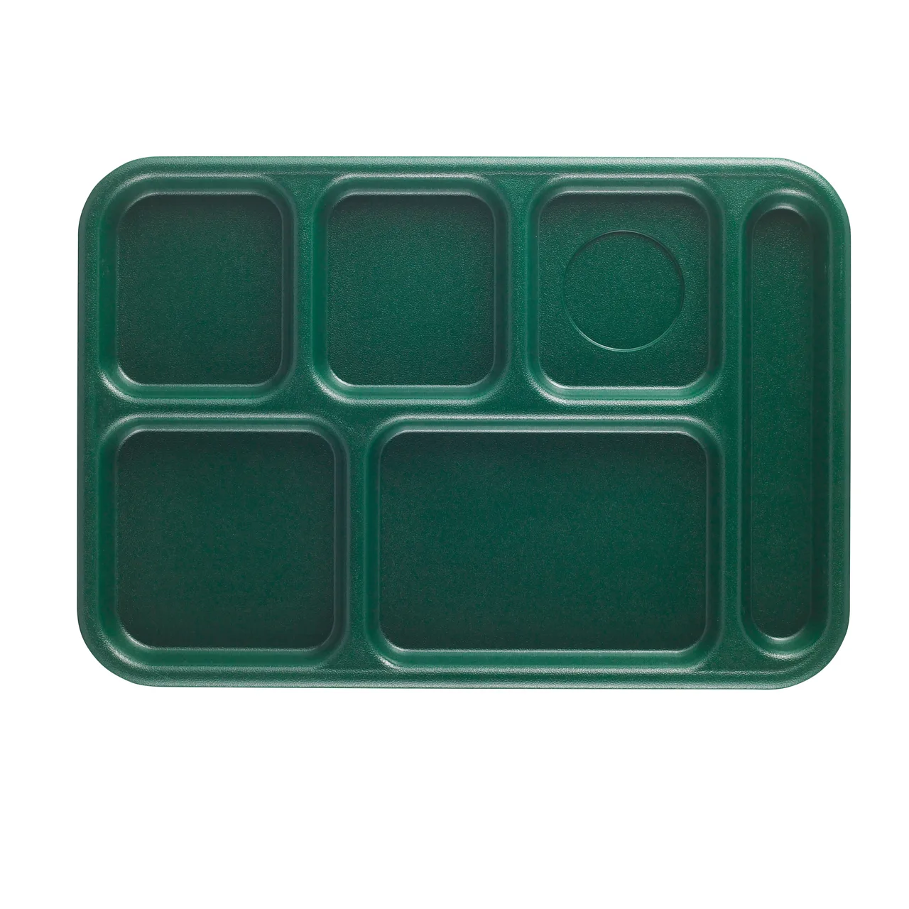 Cambro BCT1014119 6‑Comp Tray, 10" x 14½" ABS, Green, Scratch‑Resistant, Dishwasher Safe