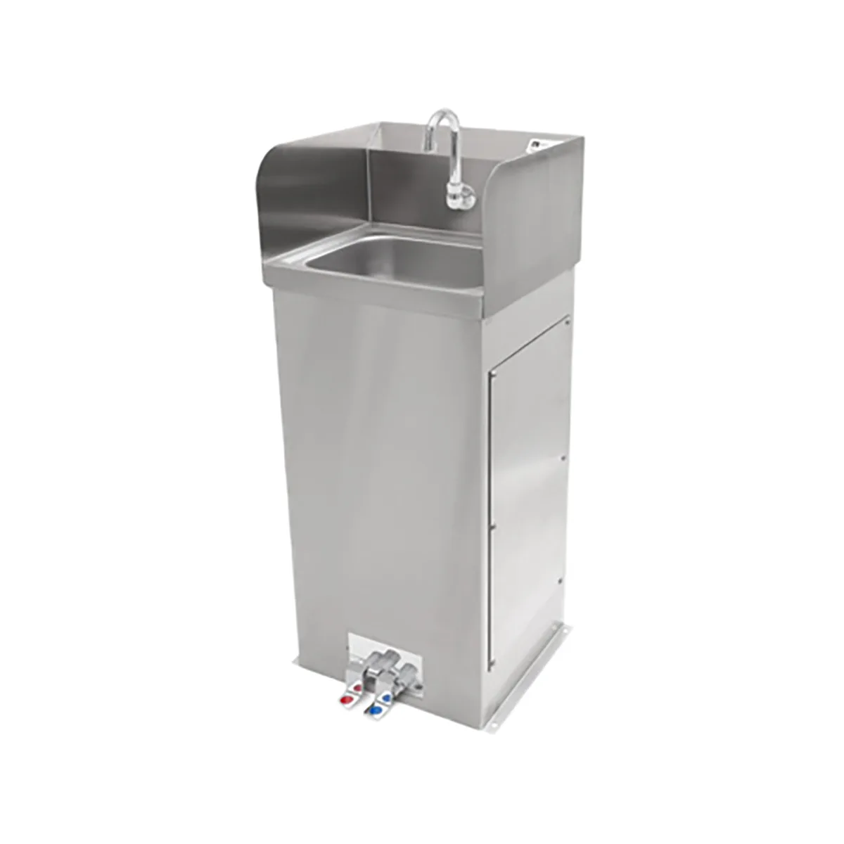 John Boos PBHS-F-1410-SSLR-X 18" Freestanding Hand Sink with Hands Free Faucet & Foot Valves/flyer