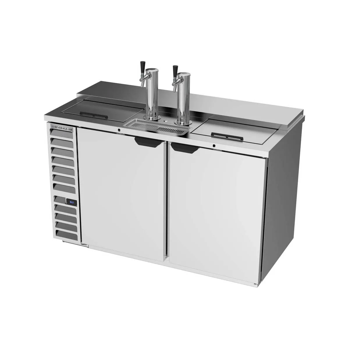 Beverage Air DD58HC-1-C-S 59" Draft Beer Cooler w/ 3 Kegs, 21.86 cu. ft., 2 Single-TapTowers