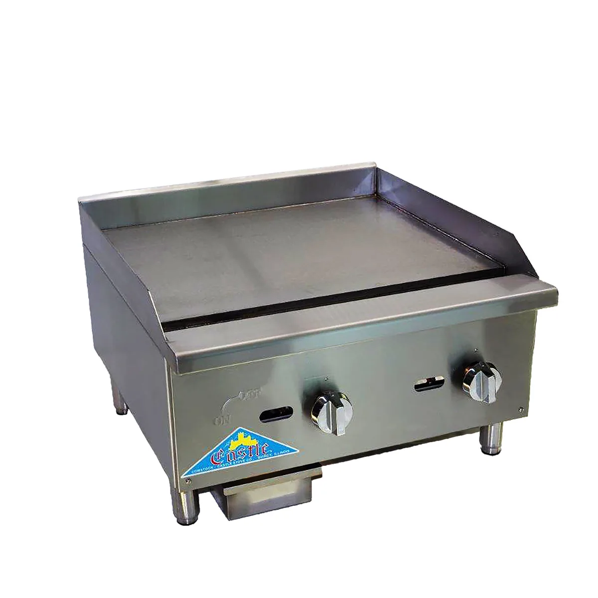 Comstock-Castle CCEGG24 24" Countertop Gas Griddle with Manual Controls, 5/8" Steel Plate, 60.000 BTU