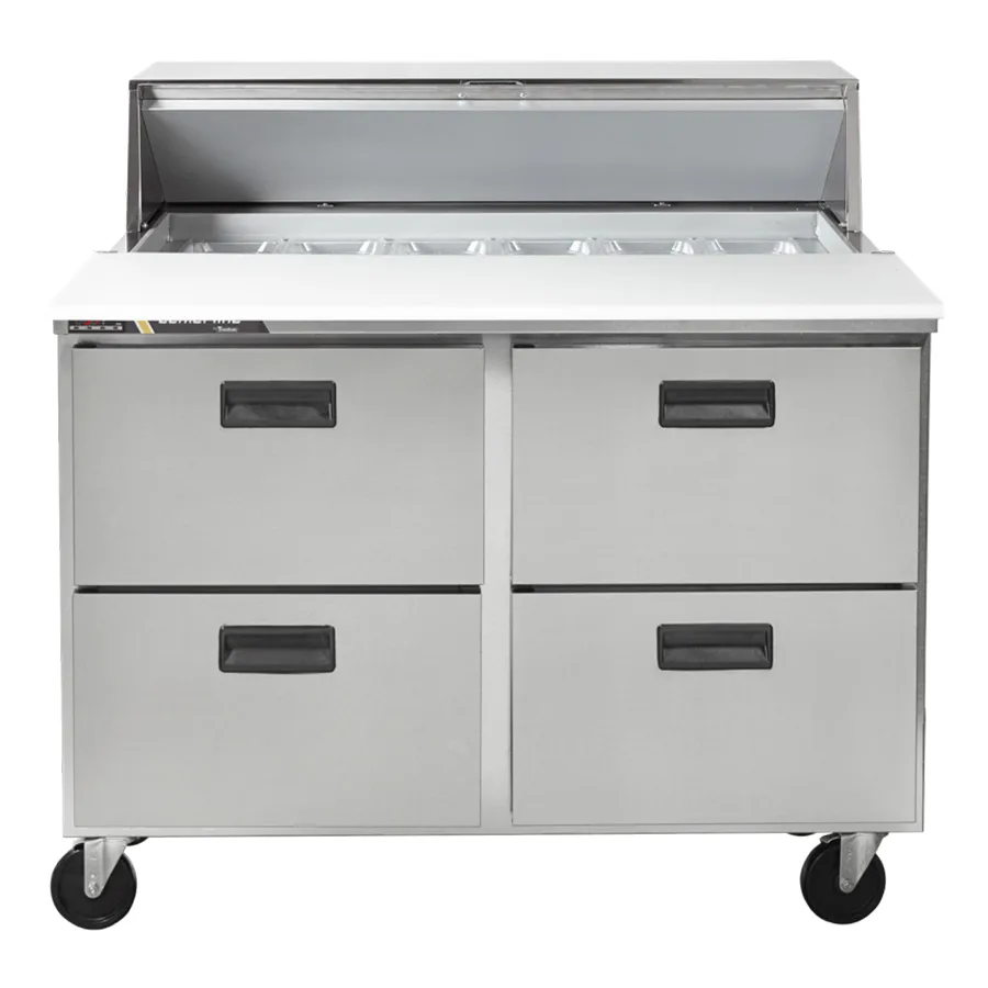 Traulsen C Series CLPT-4812-DW 48" 2-Section Sandwich / Salad Prep Table w/ 4 Drawers, 12 pans