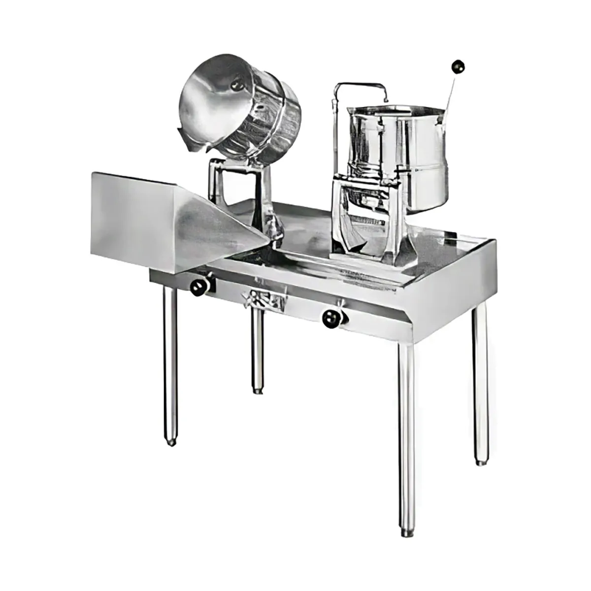 Groen 162096 5 Gallon Floor Tilting 2/3 Steam Jacketed Direct Steam Kettle w/ 40" Table