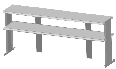 Turbo Air TSOS-4R-V Table-Mounted Overshelf