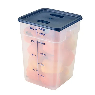 Cambro 22SFSPP190 Food Container, 22‑Qt 11‑¼"L×12‑¼"W×15‑¾"H Square, PP, Dishwasher‑Safe, NSF