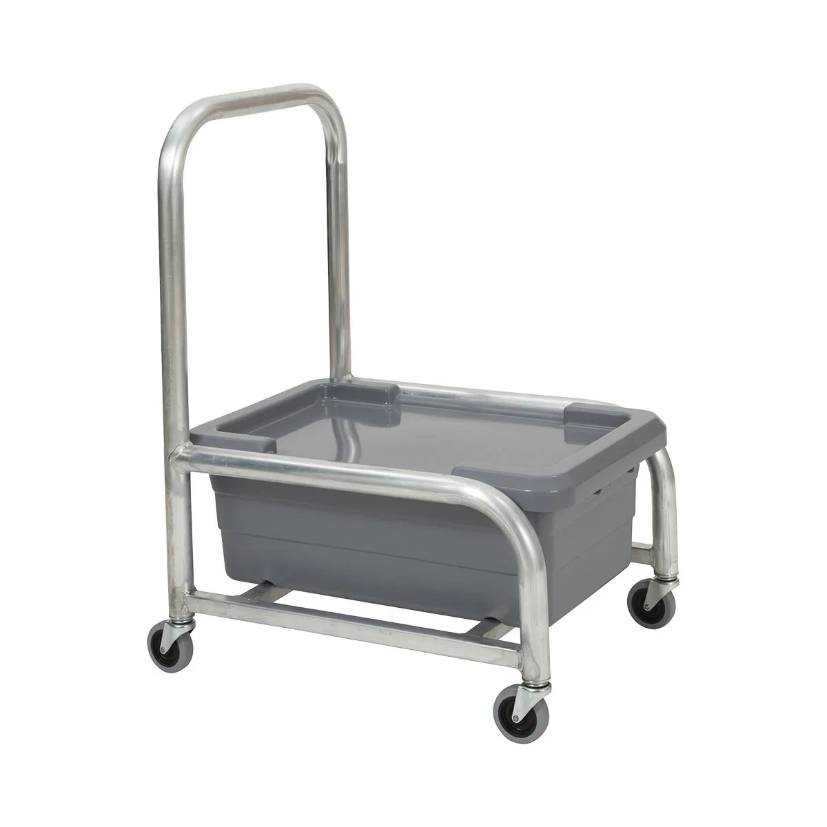 Robot Coupe R198 Aluminum Food Box / Tray Cart w/ Polycarbonate Pan & Lid